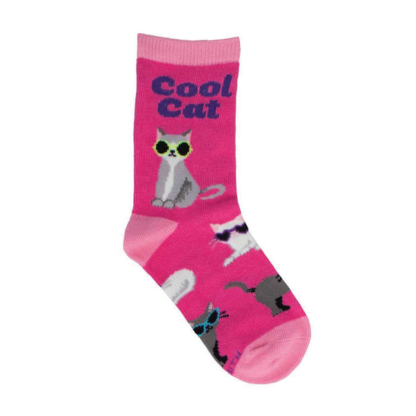 socksmith Cotton Crew Cool Cat