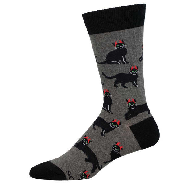 socksmith Cotton Crew Devilish Cats