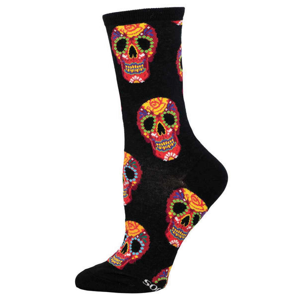 socksmith Cotton Crew Dia De Los Muertos Skull