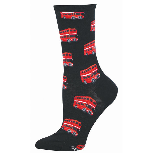 socksmith Cotton Crew Double-Decker Buses
