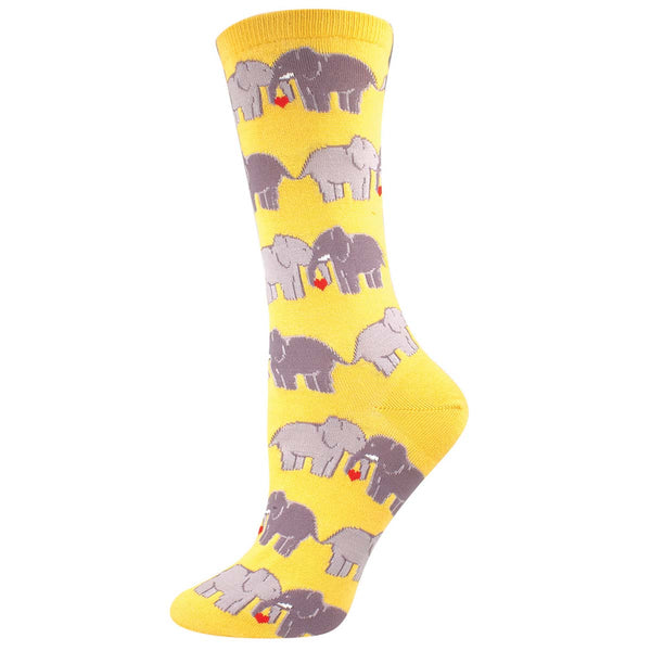 Socksmith Cotton Crew Elephant Love