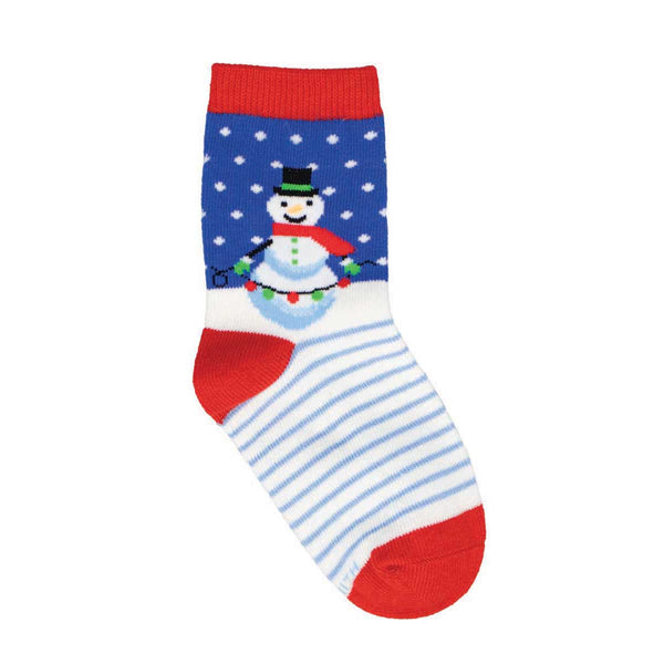 socksmith Cotton Crew Festive Snowman