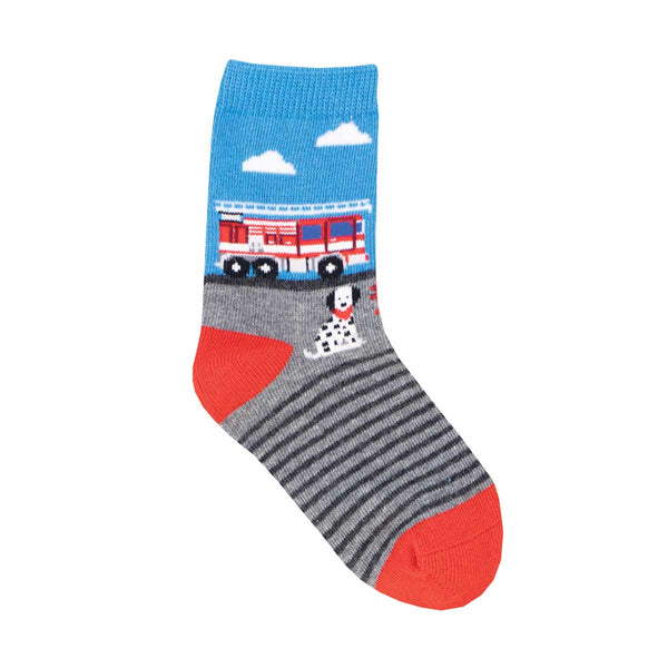 socksmith Cotton Crew Fire Engine