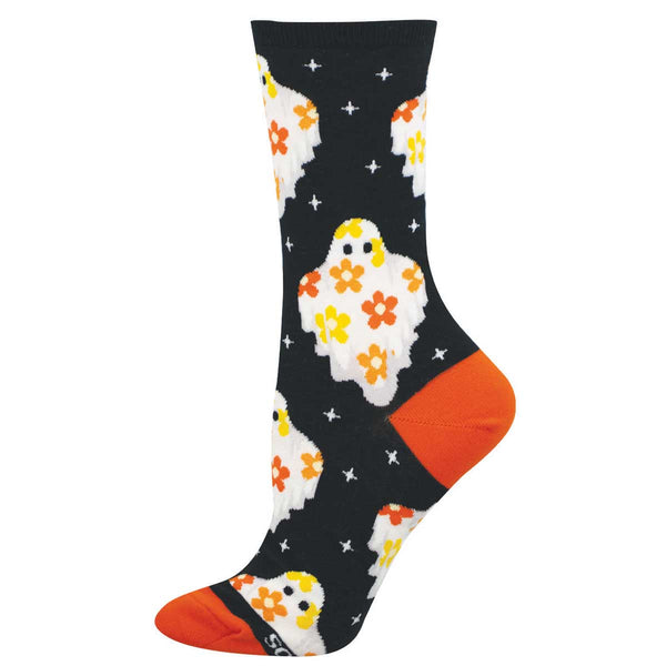 socksmith Cotton Crew Flower Ghosts