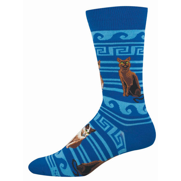 socksmith Cotton Crew Greek Cats