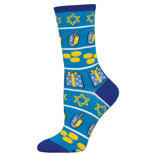 socksmith Cotton Crew Hanukkah Icons