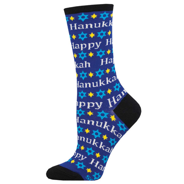 socksmith Cotton Crew Happy Hanukkah