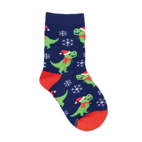 socksmith Cotton Crew Holiday T-Rex