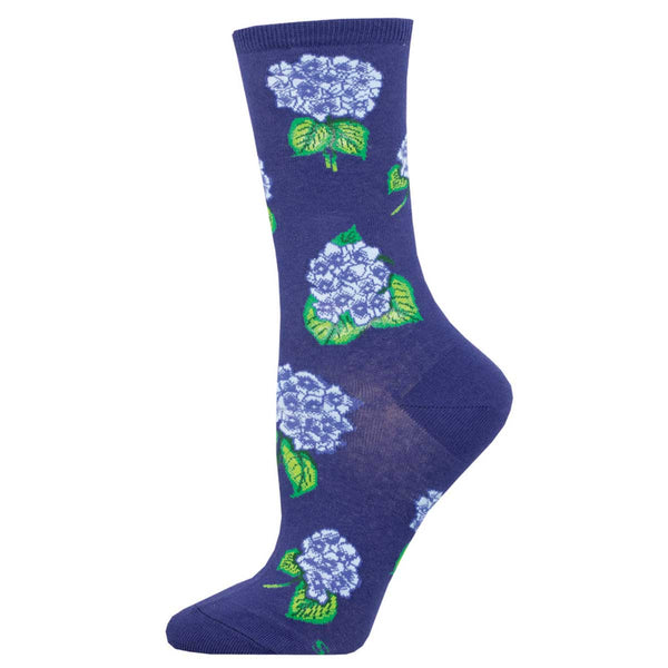 socksmith Cotton Crew Hydrangeas