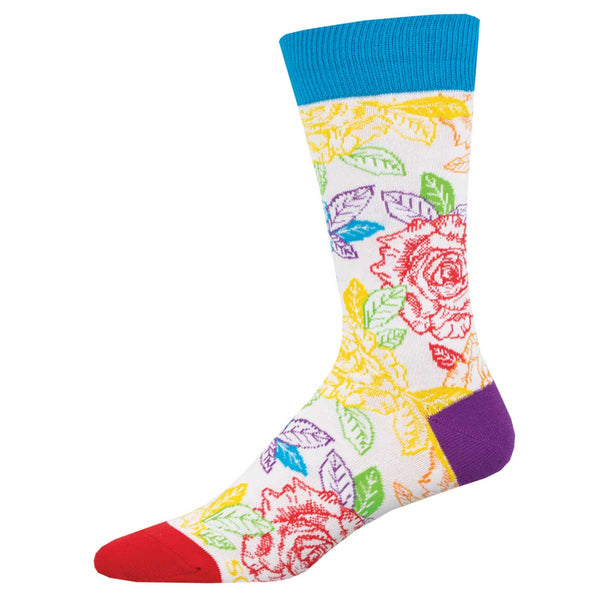 socksmith Cotton Crew L/XL Gay Roses