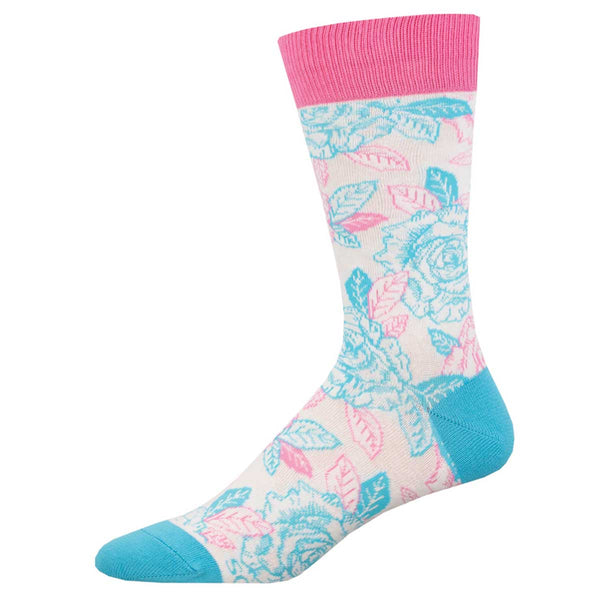 socksmith Cotton Crew L/XL Trans Roses