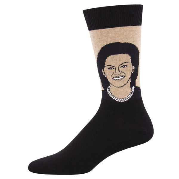 socksmith Cotton Crew Michelle Obama Portrait