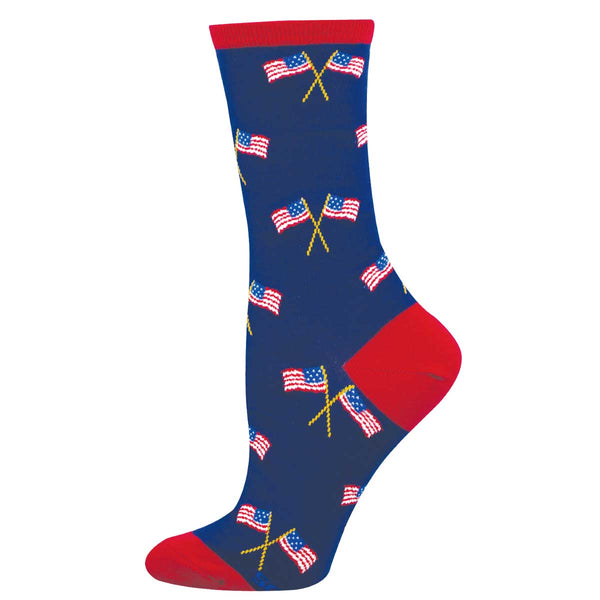 socksmith Cotton Crew Patriotic Flags