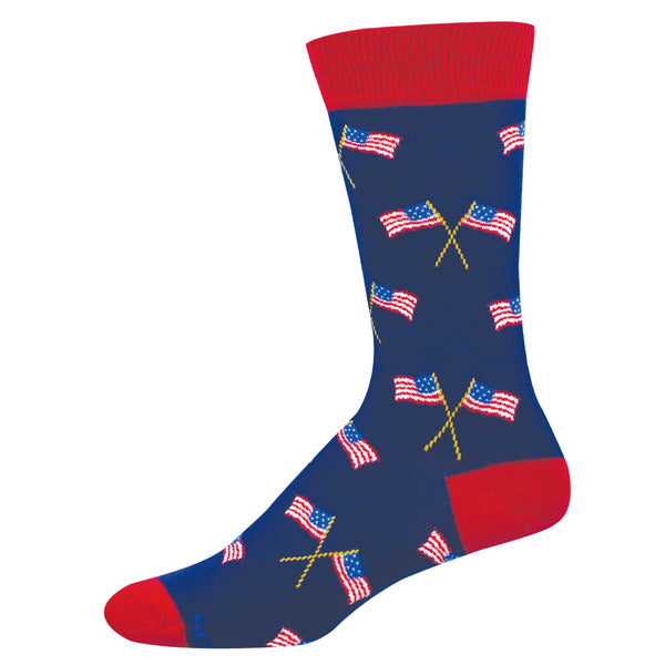 socksmith Cotton Crew Patriotic Flags