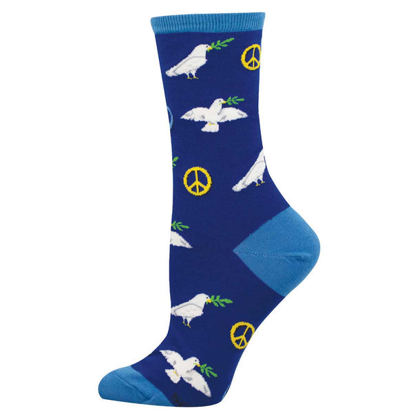 socksmith Cotton Crew Peace Dove