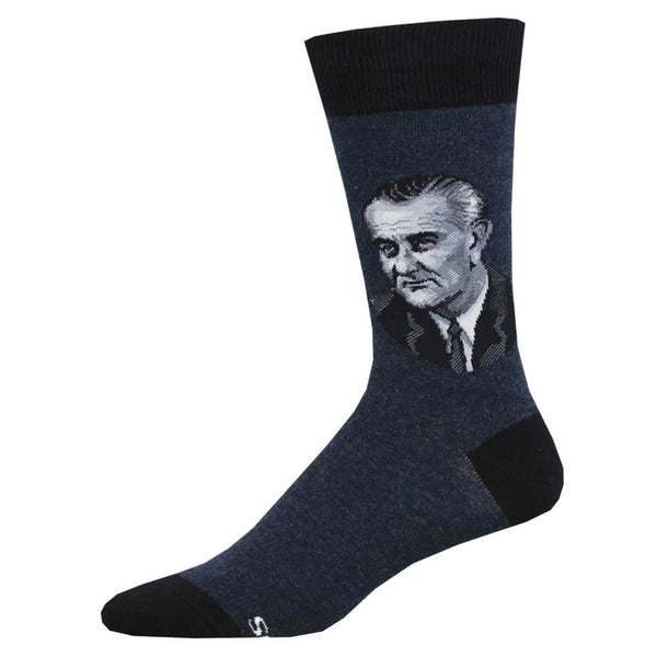 socksmith Cotton Crew President Lyndon B. Johnson