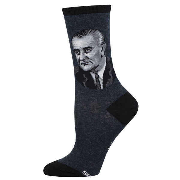 socksmith Cotton Crew President Lyndon B. Johnson