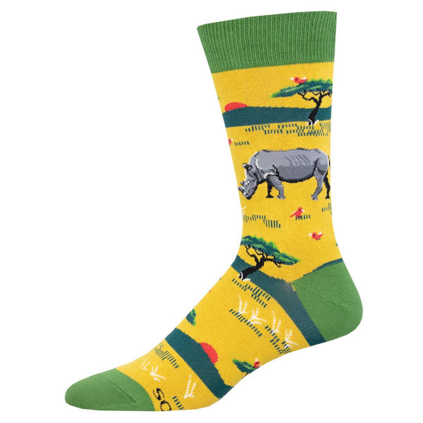 socksmith Cotton Crew Rhinoceros