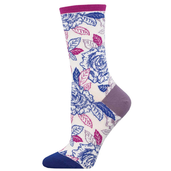 socksmith Cotton Crew S/M Bi Roses