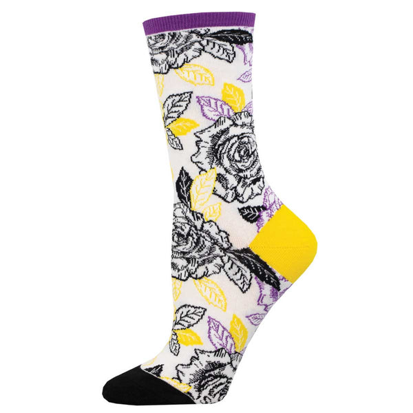 socksmith Cotton Crew S/M Nonbinary Roses