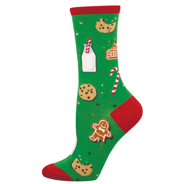 socksmith Cotton Crew Santa's Milk And Cookies