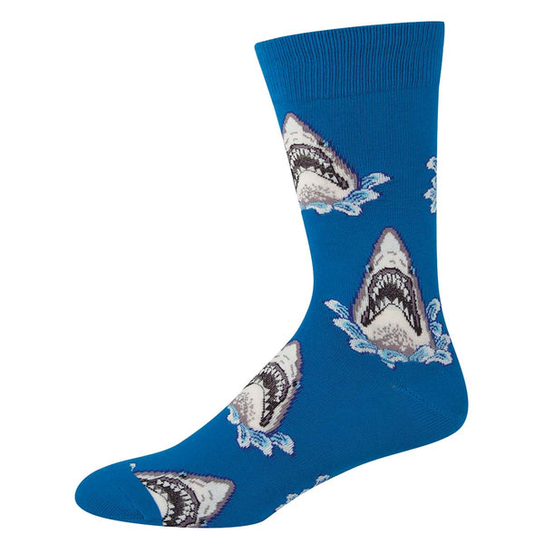 socksmith Cotton Crew Shark Attack