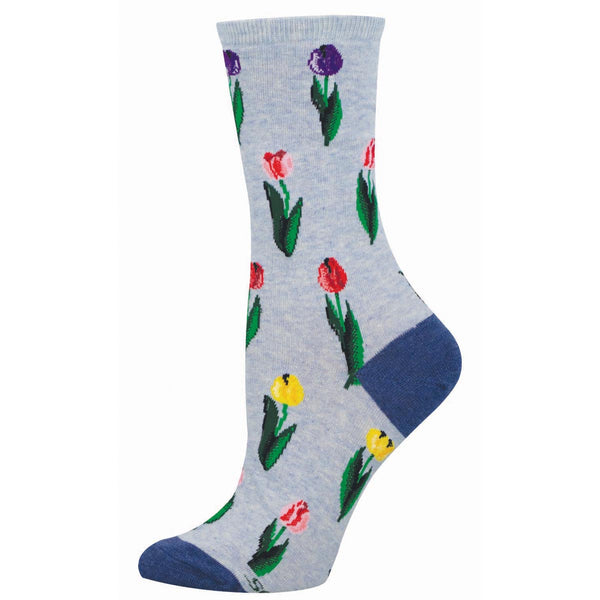 socksmith Cotton Crew Tulips