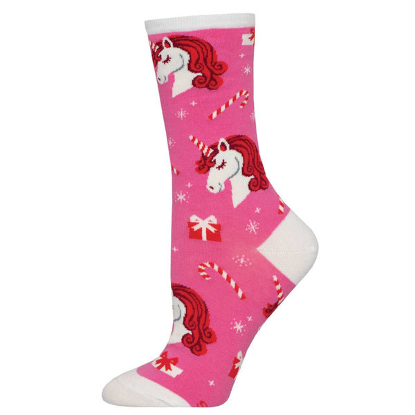 socksmith Cotton Crew Unicorn Christmas