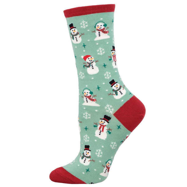 socksmith Cotton Crew Winter Snowman