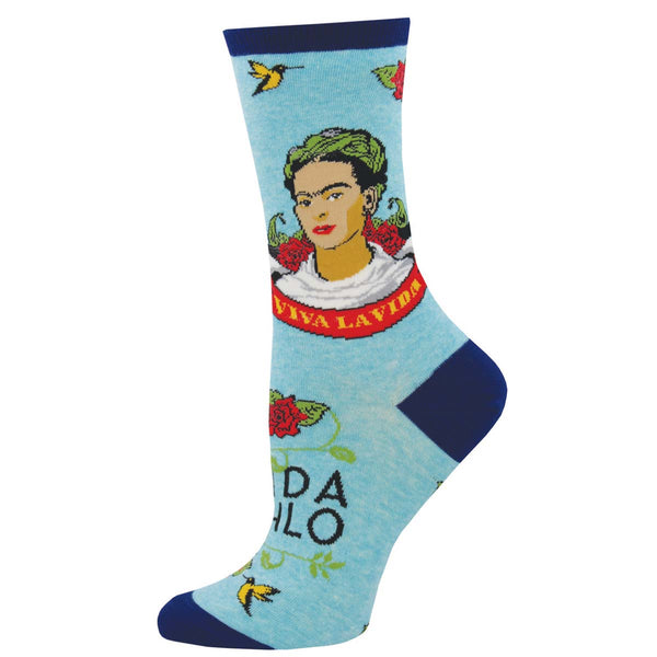 Socksmith Frida Kahlo Cotton Crew Viva La Frida