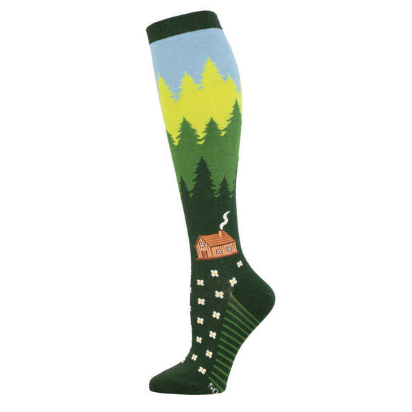 socksmith Knee Highs Cabin In The Woods