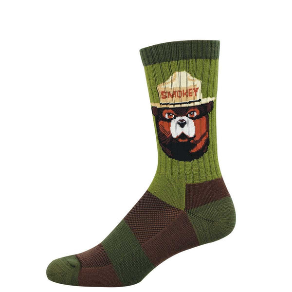 socksmith Merino Wool Blend Smokey Bear Portrait
