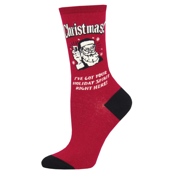 socksmith Retro Spoof Cotton Crew Christmas Spirit