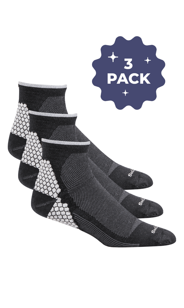sockwell Men's Plantar Sport Quarter 3-Pack | Plantar Relief