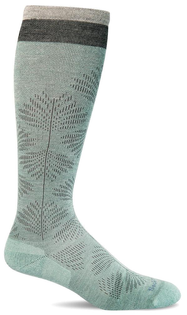 sockwell Women's Full Floral | Moderate Graduated Compression Socks | Wide Calf Fit
