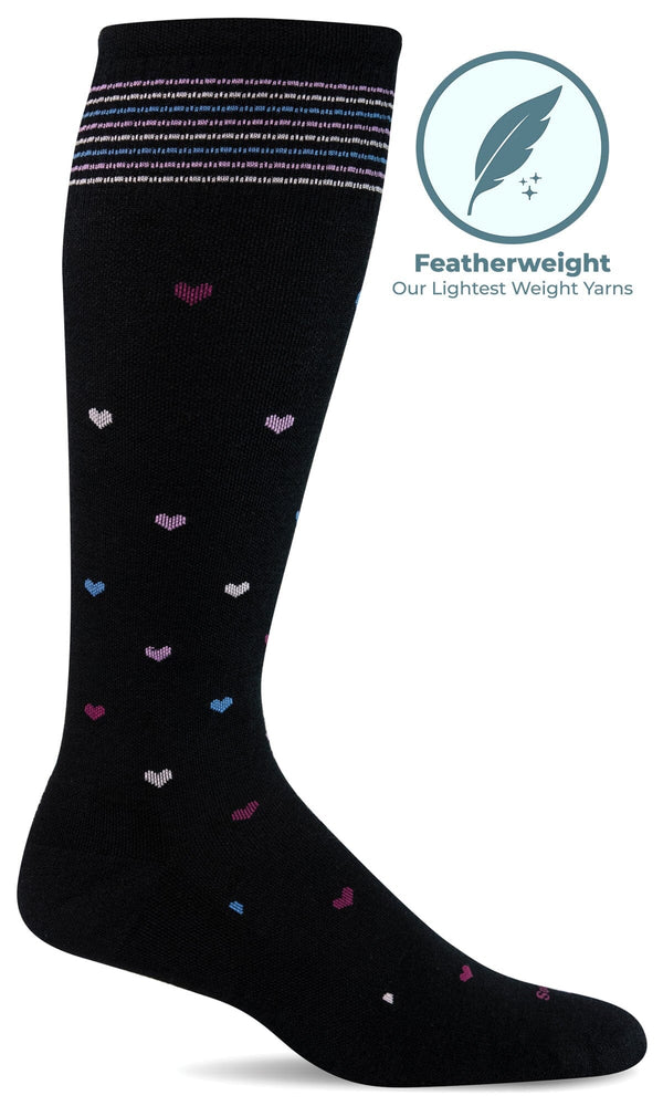 sockwell Women's Full Heart | Moderate Graduated Compression Socks | Wide Calf Fit