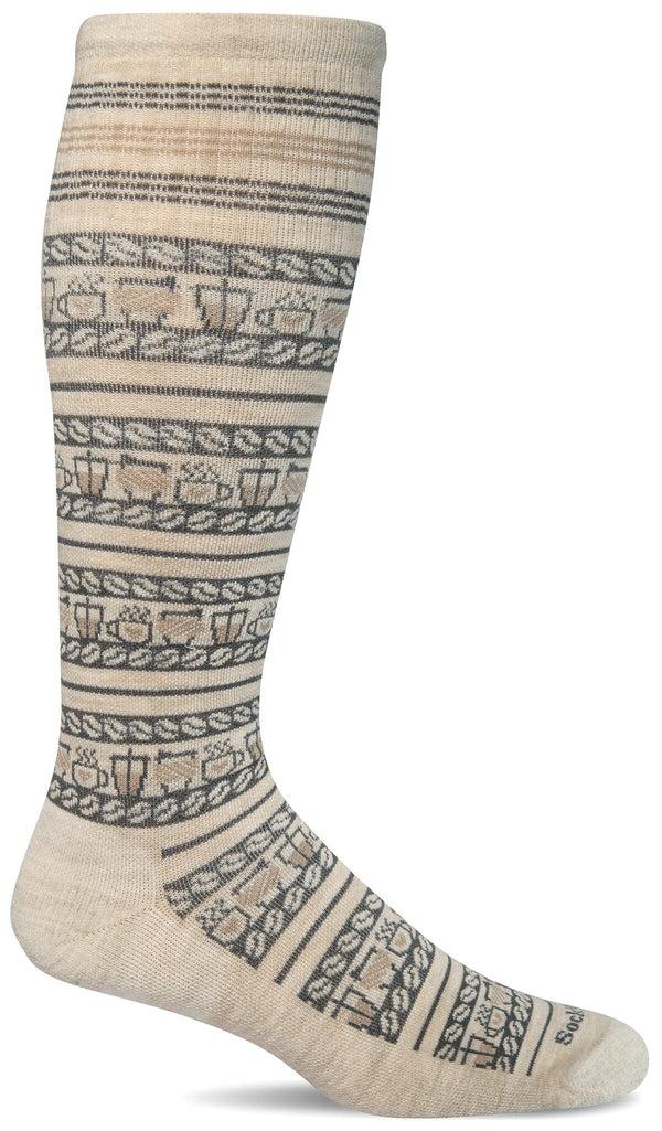 sockwell Women's Latte Fairisle | Moderate Graduated Compression Socks