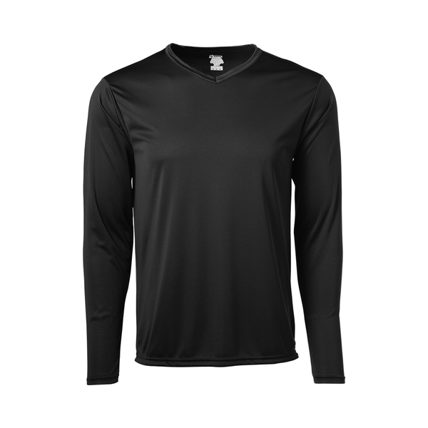 soffe Performance Base Layer V-Neck Long Sleeve T-Shirt
