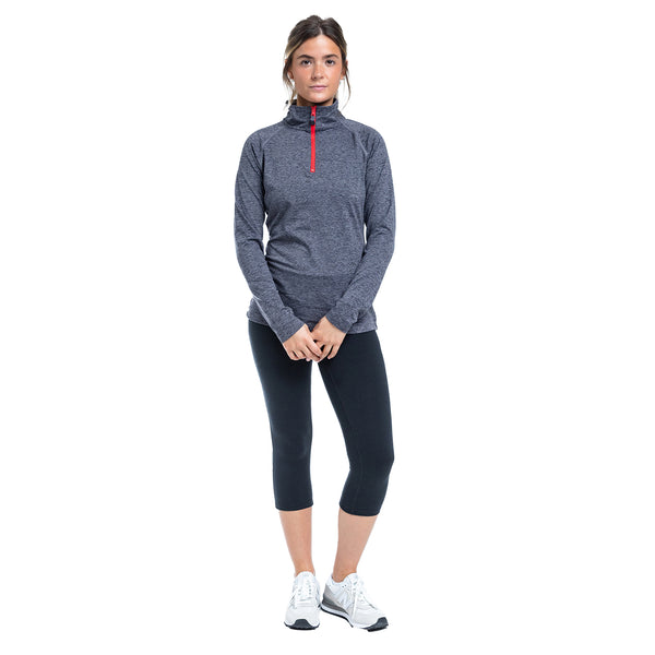 Soffe Heathered Quarter Zip Pullover