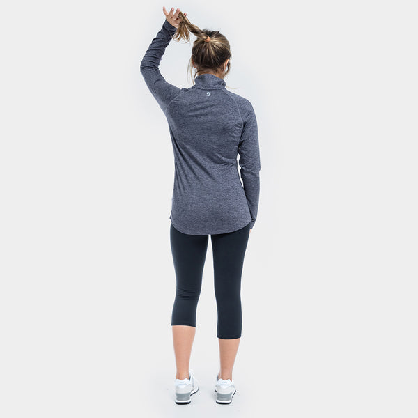 Soffe Heathered Quarter Zip Pullover