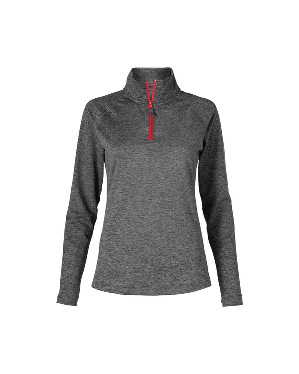 soffe Heathered Quarter Zip Pullover