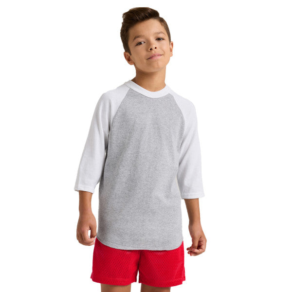Soffe Youth Classic Heather Baseball T-Shirt