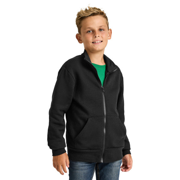 Soffe Youth Mock Neck Zip Jacket