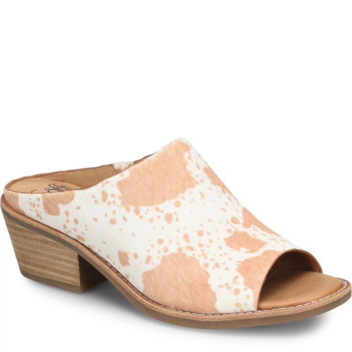 Söfft Aneesa Shop Heels Heeled Sandals Ivory (Animal Print)