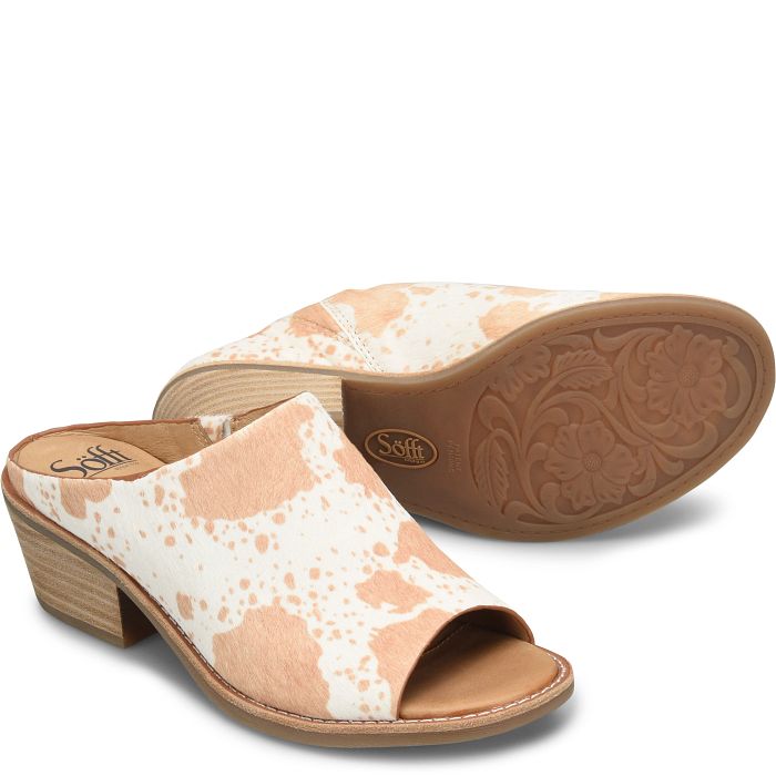 söfft Aneesa Shop Heels Heeled Sandals Ivory (Animal Print)