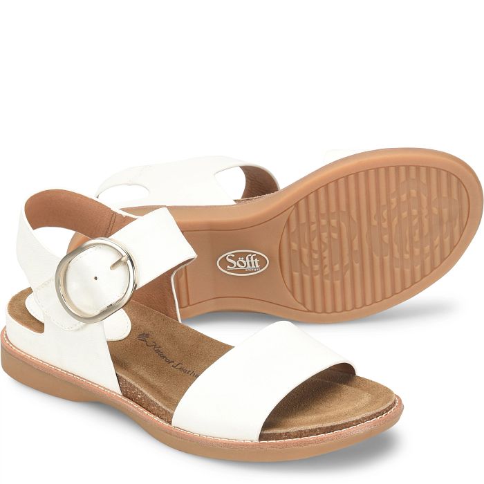 söfft Bali Shop Sandals Flat Sandals True White (White)