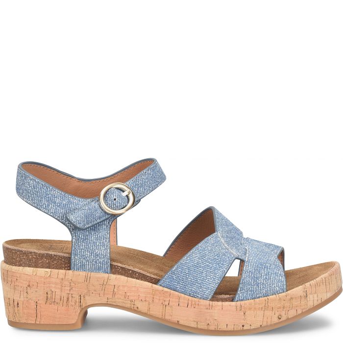 Söfft Capri Shop Sandals Platform Sandals Blue Suede (Blue)