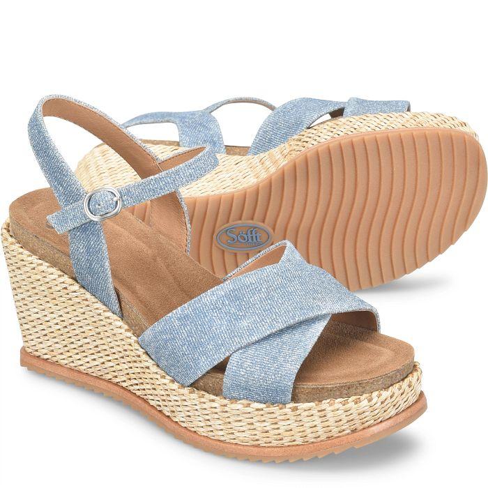 söfft Diana Shop Sandals Wedge Sandals Denim Blue (Blue)