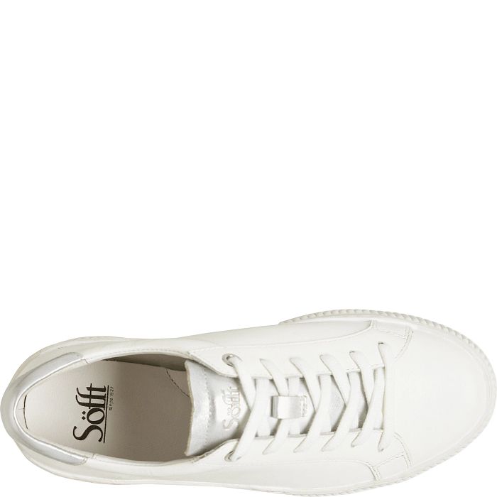 Söfft Fianna Shop Sneakers Lace-Up Sneakers White/Silver (White)