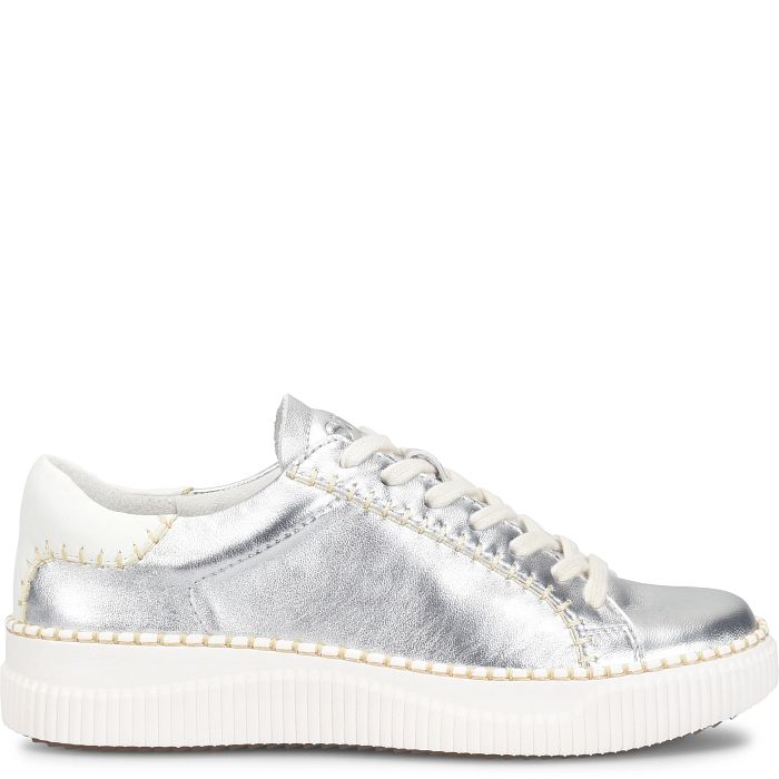 Söfft Frazier Shop Sneakers Lace-Up Sneakers Silver/True White (Metallic)
